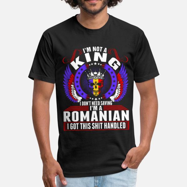 

im a romanian king t shirt men designs short sleeve euro size s-3xl natural fit new style spring autumn leisure shirt