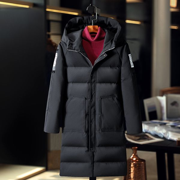 

2020 e-commerce b247 winter new slim fit fashion hooded thickened 80 down jacket trendy men's my12-p290, Black