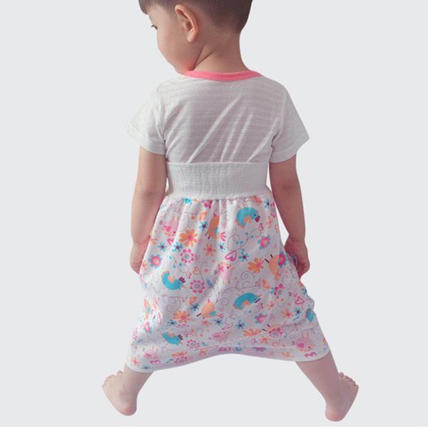 

cloth diapers cartoon printed childrens diaper skirt shorts 2 in 1 waterproof absorbent for baby toddler training nappy changing