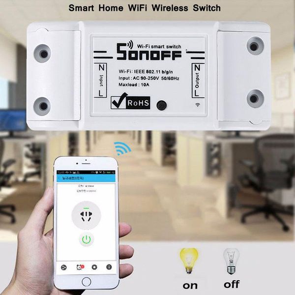 

cgjxssonoff basic wifi switch diy wireless remote domotica light smart home automation relay module controller work with alexa