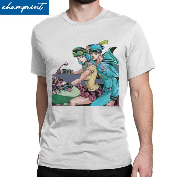 

мужские gappy и yasuho t shirt jojos bizarre adventure аниме jjba манга tops урожай с коротким рукавом шеи экипажа тройники 5xl футболки