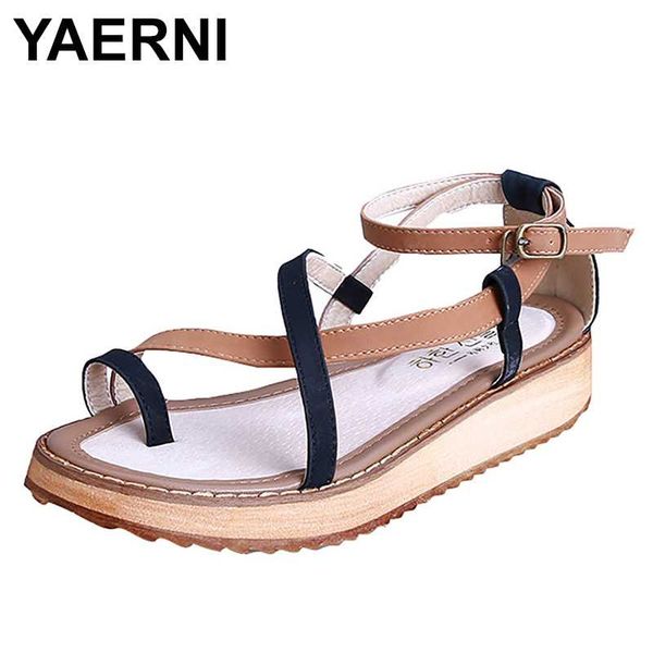 

yaerni women rome sandals new summer retro wedge gladiator non-slip sandals ladies party office shoes beach slides, Black