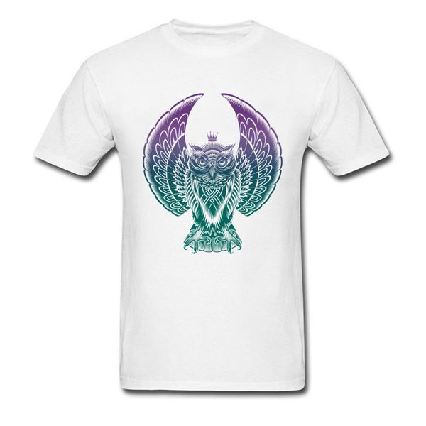 

owl king printed on youth t-shirt team gift t shirt for boy friend custom good quality full cotton short sleeved clothing
