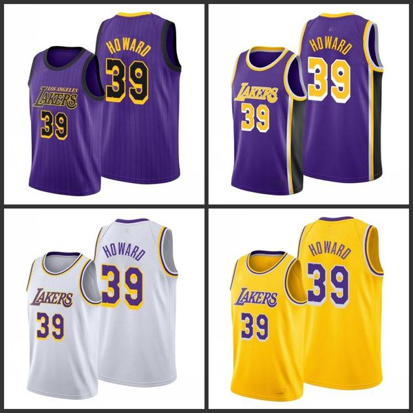 

los angeles lakers dwight howard men city basketball jersey, Black