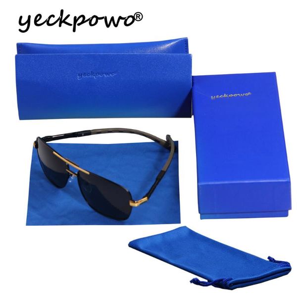 

yeckpowo sunglasses men polarized uv400 2020 sunglasses vintage case with for travel driving, White;black