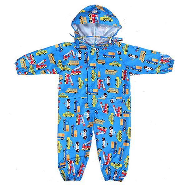 

boys girls one-piece baby children raincoat printed thin breathable hooded