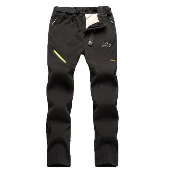 

ttuwoibo winter outdoor men charge trousers to keep warm waterproof windproof big yards ski can remove the pants, Black