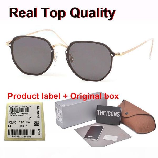 

1pcs wholesale - hexagon sunglasses women metal frame uv400 gradient lens glasses eyewear with retail cases and label, White;black