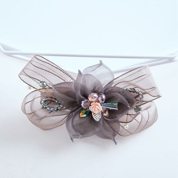 

оригинальный корейский пряжи ткань кристалл rhinestone цветочный шпильки clips элегантный волос себе девочки аксессуары ювелирные изделия, Golden;silver