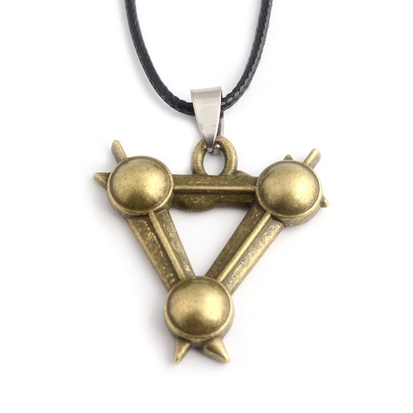 

new game vermintide necklaces for men leather chain gold triangle necklace male necklaces women jewelry for gifts, Silver