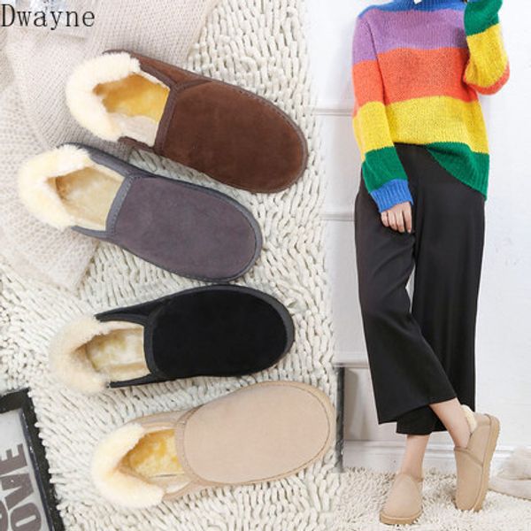

snow boots lady lazy foot kick low-rise short barrel 2020 new cotton shoes winter flannel bread shoes lovely fashion, Black