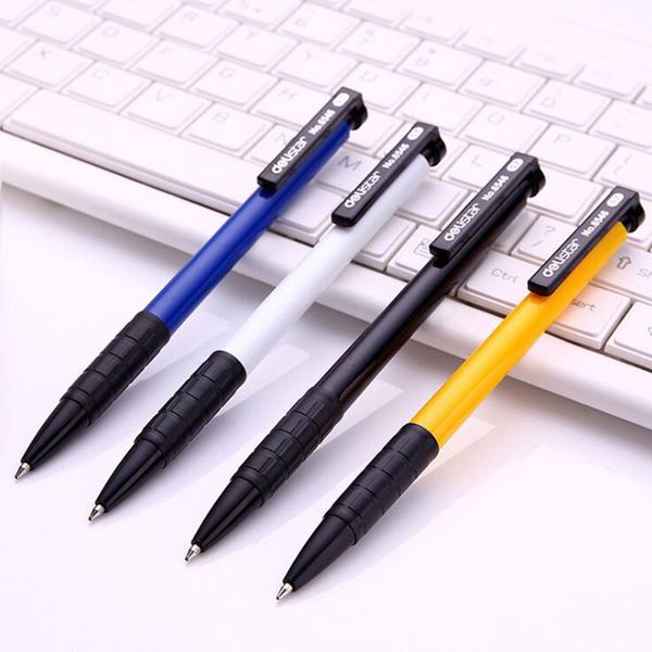 

4pcs cute kawaii anti-slip plastic push ball pen children's students to write ballpoint pen school office stationery stationery, Blue;orange