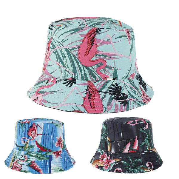 

new fashion 3d printed bucket hat womens travel sunhat seasons outdoor hats double-side wear cotton casual caps for t200826, Blue;gray