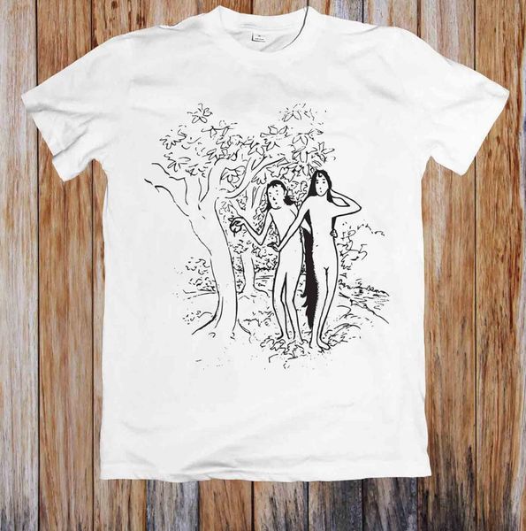 

summer clothing cotton men t-shirt adam and eve cartoon t-shirt 3d print t shirt