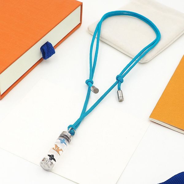 

new high-end custom acrylic perfume bottle pendant necklace wild fashion trend necklace jewelry, Silver