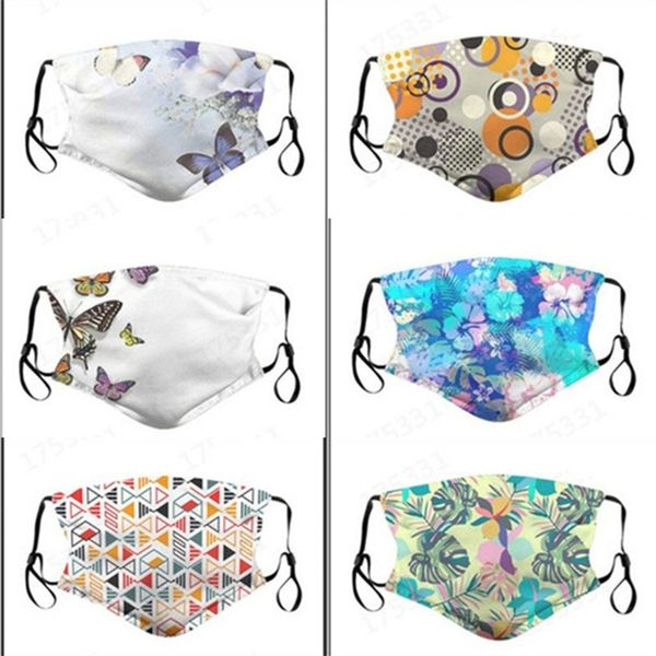 

butterfly floral dog printing respirator can put filter piece face masks washable mascherine reusable breathing 5 5yy e2
