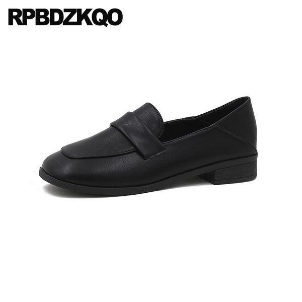 

бездельники китайских последние дамы квадратного drop схождения перевозки черных аппартаменты дизайнер обуви фарфор старинные скольжения мех, Black