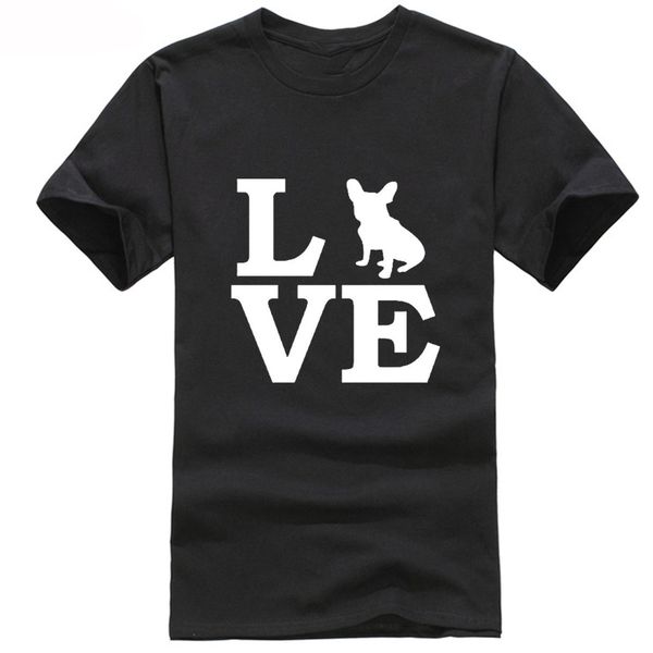 

love my french bulldog frenchie dog cool black short sleeve t-shirt summer tshirt new fashion men shirts tees