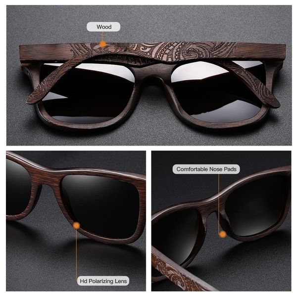 

gm brand design luxury bamboo sunglasses women original brown wooden handmade sun glasses man dropshipping s1610bn 8dcu, White;black