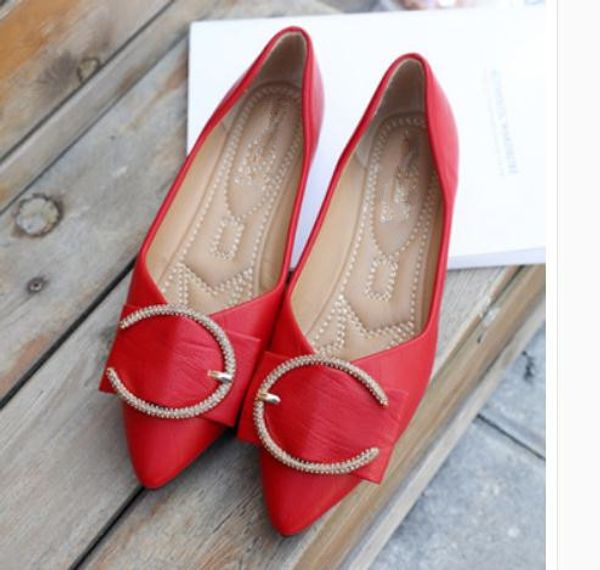 

2020 women's shoes in spring and autumn with new style fashion flat bottom pointed end, Black