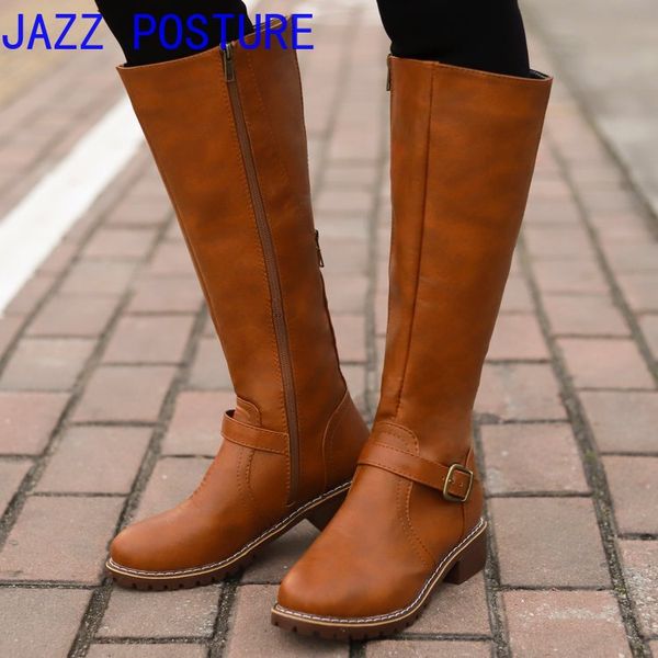 

2020 autumn and winter new solid color non-slip wear-resistant long tube large size women's boots knight boots female q313, Black