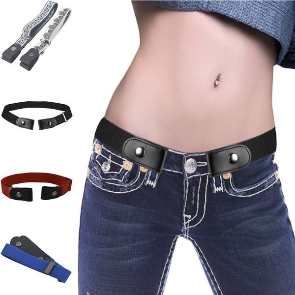 

belt without buckle elastic waist belts for women stretch riem men jeans extensible kids boys girls cinturones para mujer, Black;brown