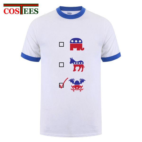 

funny nerd vote elder god cthulhu t shirt men parody u.s. president election in 2000 t-shirt 2018 new summer casual cartoon tees
