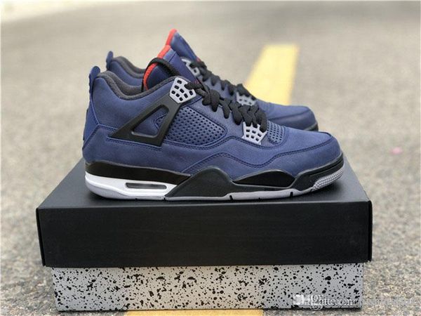 

2019 release authentic 4 wntr loyal blue retro eminem 4s encore men basketball shoes retro sports sneakers cq9597-401 with original box