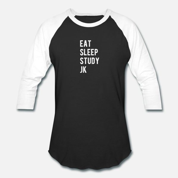 

eat sleep study jk just kidding summer off t shirt men create 100% cotton plus size 3xl original famous fashion summer style cool shirt