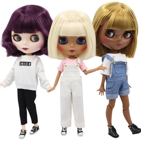 

icy 1/6 bjd factory blyth doll joint body special offer lower price diy girl gift, 30cm naked doll random eyes colors lj200827