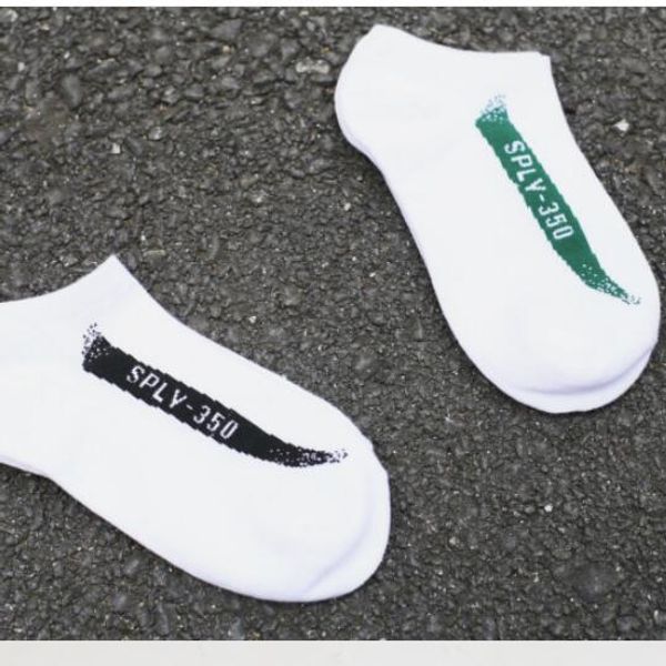 

wholesale fashion men socks kanye sply and 350 male ankle socks street underwear mens basketball sport socks for men women size, Black