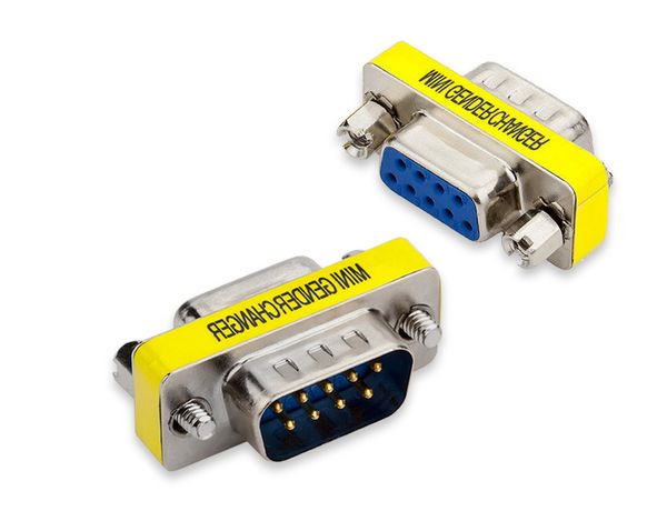 

computer cables & connectors db9 9pin male to male/female female/male female mini gender changer adapter rs232 serial plug com connector
