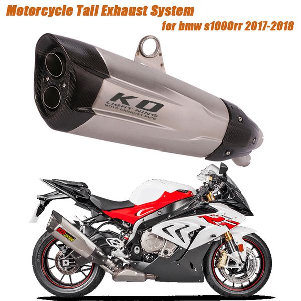 

for s1000rr 2020-2020 motorcycle tail exhaust muffler pipe double exit system non-destructive installation