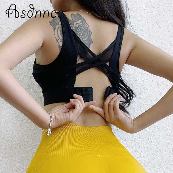 

2020 summer wwomen's fashion fitness running yoga vest solid color chest beauty back sports bra shockproof underwear, White;black