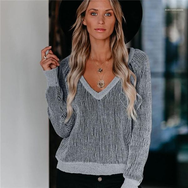 

clothing long sleeve solid color casual sweater 2020 womens designer knitting sweaters fashion v neck female, White;black