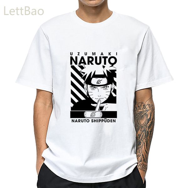 

naruto shippuden aesthetic men t-shirt cool vintage hip hop harajuku streetwear short sleeved casual tee male clothing