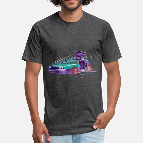 

back to the future car and timemachine t shirt men knitted 100% cotton crew neck pictures loose new style summer style letter shirt