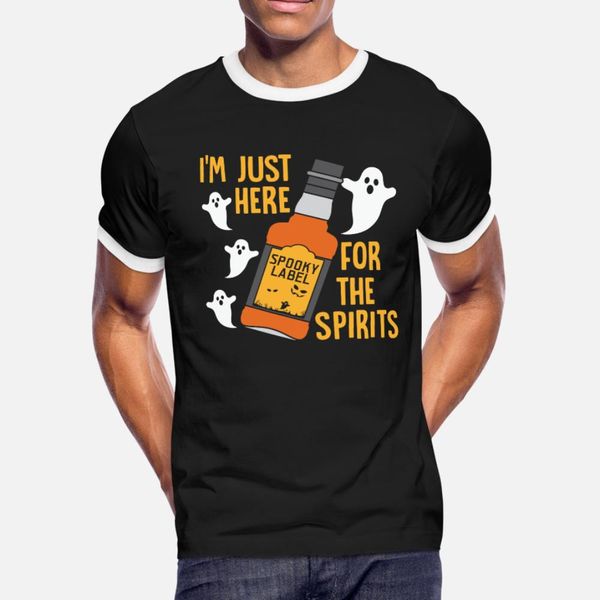 

хеллоуин костюм только питьевой здесь t shirt men создать 100% хлопок crew neck письмо интересные здания летний стиль отдыха рубашка