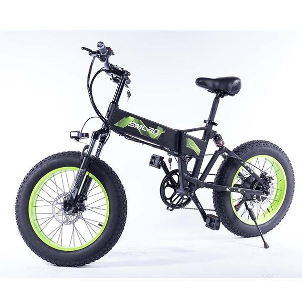 

20 inch 4.0 tire electric folding snow electric bicycle, Silver;blue