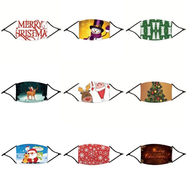 

fashion bling sequin face christmas mask dustproof protective christmas masks washable reusable earloop mouth christmas masks kid cycling#77, Black