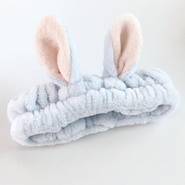 

towel bath elastic makeup headband ears women wash face wide mask tool hair band coral fleece girls brimmed fashion soft