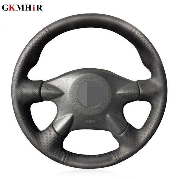 

black artificial leather steering wheel cover for nissan almera (n16) x-trail (t30) primera (p12)terrano 2 pathfinder paladin