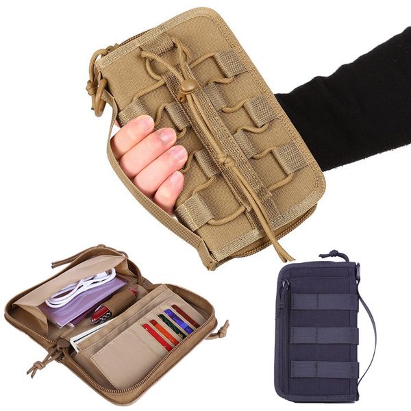 

tactical wallet cellphone case money credit card pouch men solid outdoor handbag multi-function molle portable men's purse
