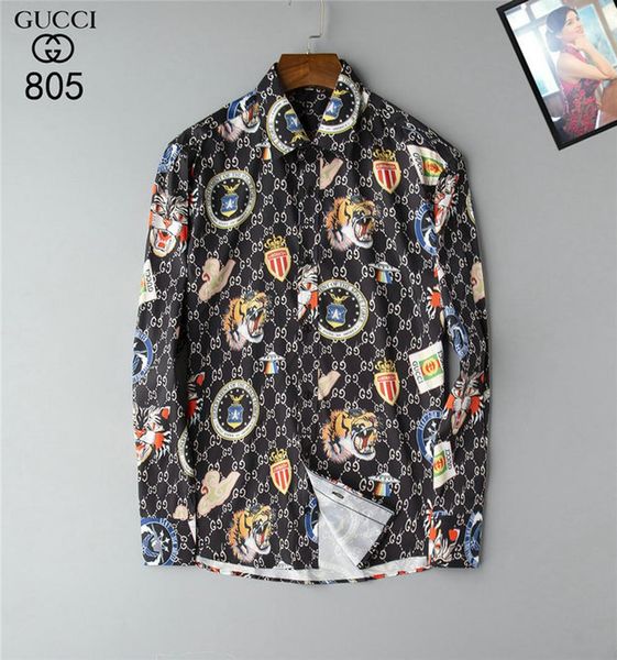 

luxury mens designer bur medusa shirts firmate business dress shirts fashion casual brand shirt print slim shirt l and v guc 125, White;black