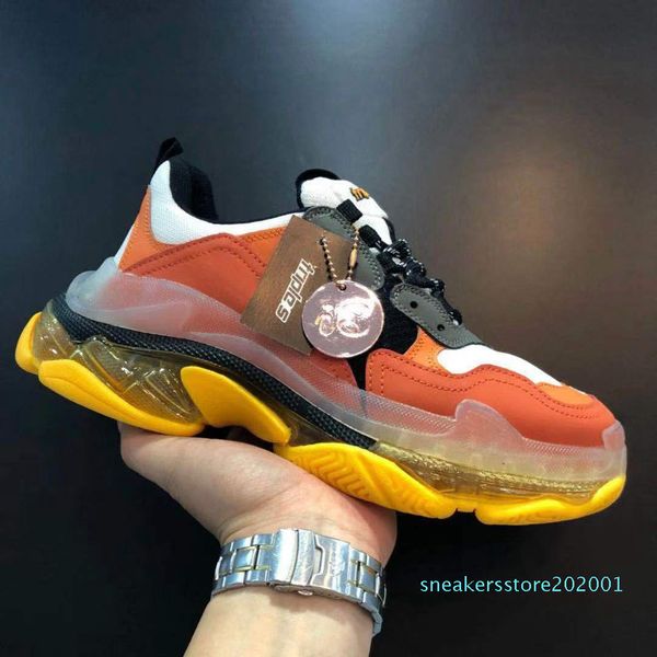 

triple s pink shoes new version clear sole triple designer sneakers triple vintage chaussette ladies shoes men price s01, Black