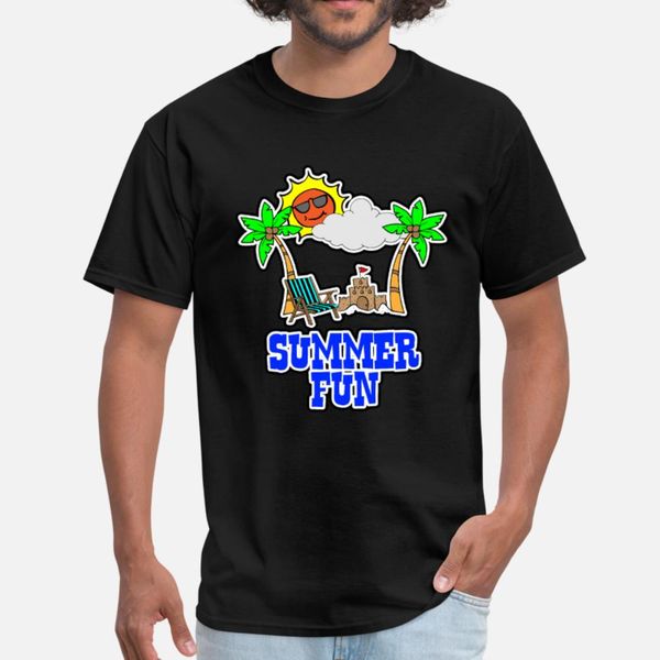 

летний берег summer fun тенниска мужчин печать хлопка s-xxxl уникальный сумасшедший новый стиль весна стандартная рубашка