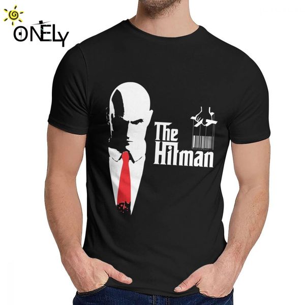 

мода хитмэна тенниска люди нового заказ из натурального хлопка tee shirt o-образный вырез