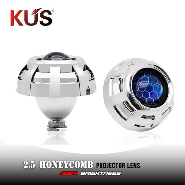 

2.5inch bi xenon projectorblue coating honeycomb lens 3.0 inch silver mask refit diy h4 h7 car motorcycle headlight headlamp