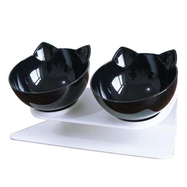 

15 degree basin oblique mouth double bowl dog bowl pet cat dog anti-vomiting ordic cat