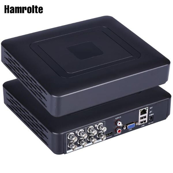 

kits hamrolte cctv dvr 8ch 1080n tvi.cvi .ahd-nh 5in1 hybrid digital video recorder security motion detection,app remote access, Black;white